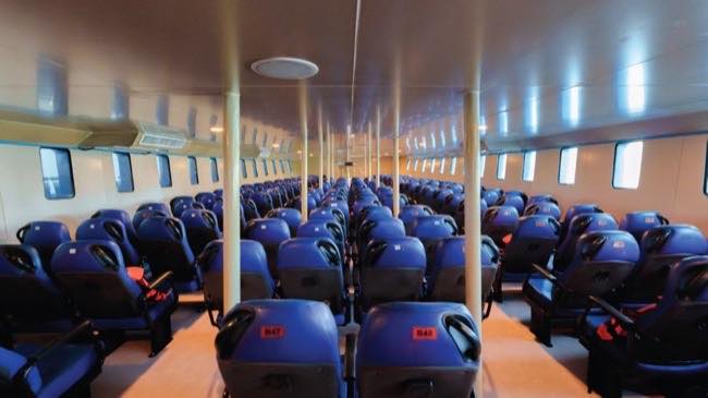 Standard class cabin seating