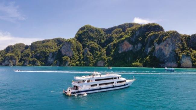Sea Angel ferry near Phi Phi Island